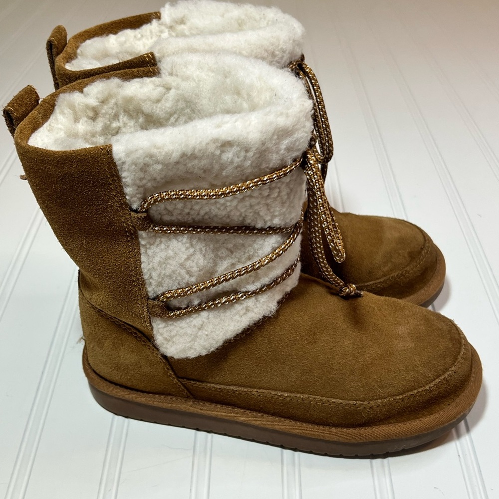 Koolaburra by UGG Kids Size 2 Michon Chestnut Suede Boots